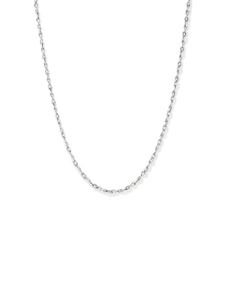 Collier Chaîne Grands Maillons Infini À Facettes 50 Cm (20") Largeur 3,9 Mm En Argent Sterling