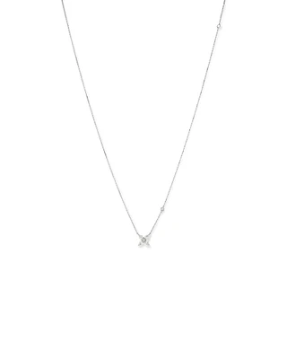 0.65 Carat TW Floret Laboratory-Grown Diamond Necklace in 10kt White Gold