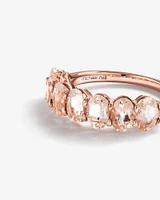 Morganite Half Eternity Ring in 10kt Rose Gold