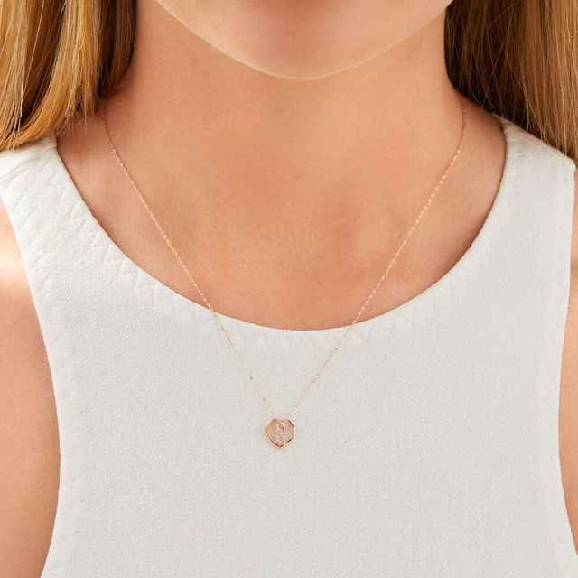 michael hill rose gold heart necklace