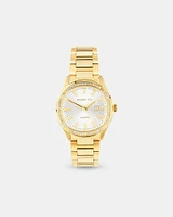 Ladies 0.40 Carat TW Diamond Quartz Watch in Yellow Gold Tone Stainless Steel