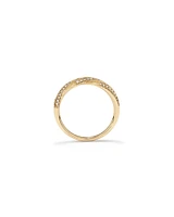 0.15 Carat TW Diamond Twisted Wedding Band in 14kt Yellow Gold