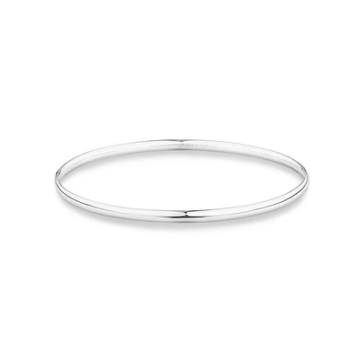 3.7mm Solid Round Bangle in Sterling Silver