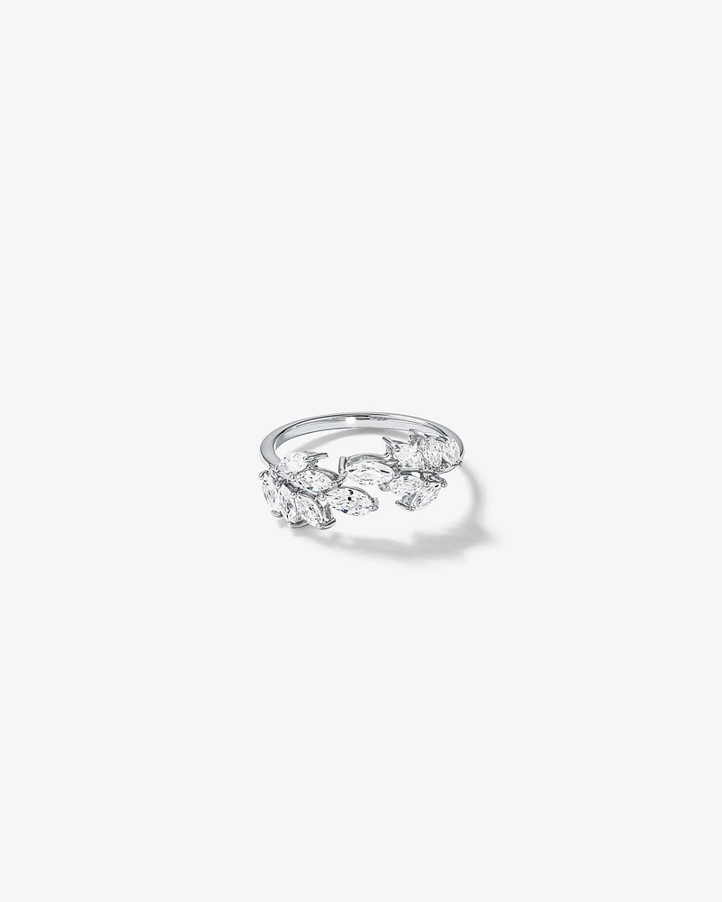 Cubic Zirconia Vine Open Ring Sterling Silver