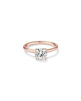 Carat TW Round Brilliant Laboratory-Grown Diamond Solitaire Engagement Ring in 14kt Gold