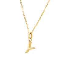 O Initial Pendant in 10kt Yellow Gold