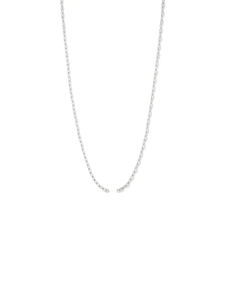 60cm (24") Round Paperclip Open Pendant Chain in Sterling Silver