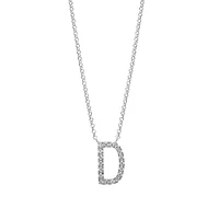A' Initial necklace with 0.10 Carat TW of Diamonds in 10kt White Gold