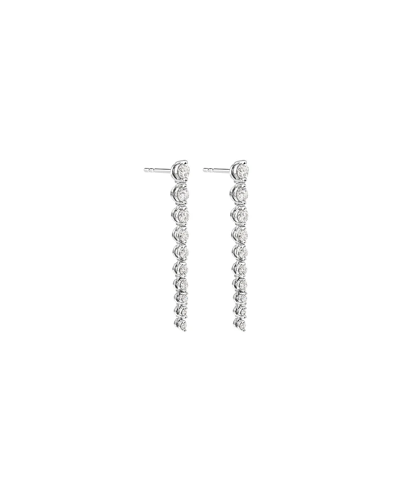 Drop Earrings with Carat TW of Diamonds in 18kt Gold