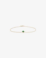 Bracelet with Emerald in 10kt Yellow Gold