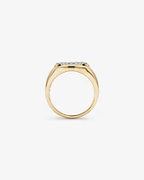 1.00 Carat TW Diamond Cluster Signet Ring in 10kt Yellow Gold