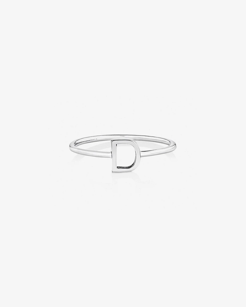 C Initial Ring in Sterling Silver