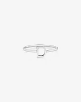 C Initial Ring in Sterling Silver