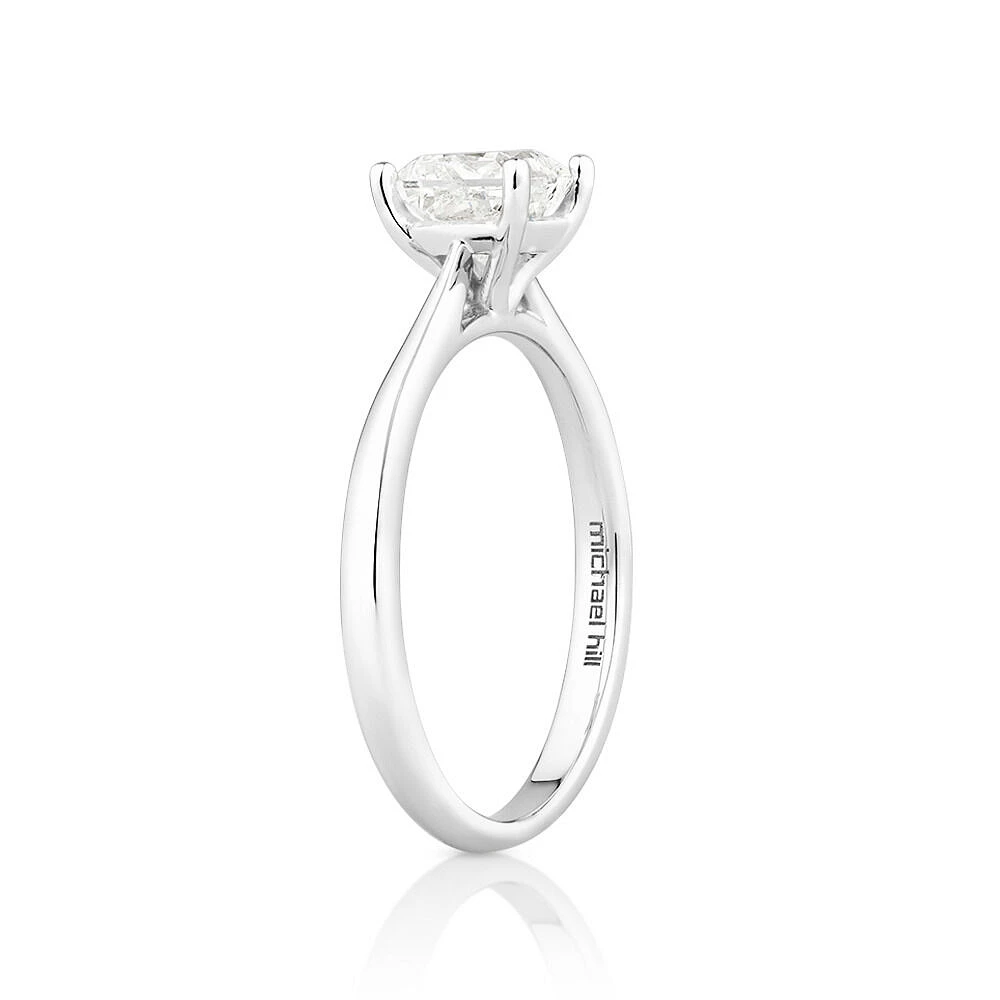 Evermore Certified Solitaire Ring With 1 Carat TW Diamond In 14kt Yellow/White Gold