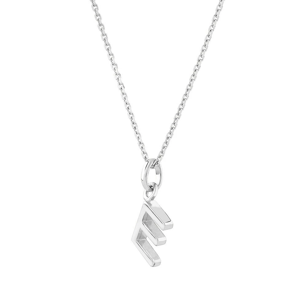 "U" Initial Pendant in Sterling Silver
