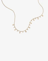 Multi Pear Station Necklace in 10kt Yellow Gold