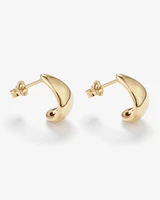 Polished Half Hoop Stud Earrings in 10kt Yellow Gold