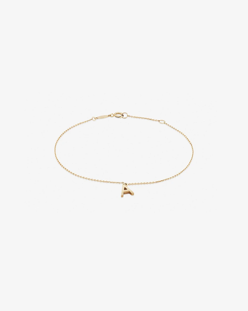 19cm (7.5") C Initial Bracelet in 10kt Yellow Gold