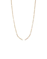 60cm (24") Paperclip 7 and 1 Alternating Open Pendant Chain in 10kt Yellow Gold