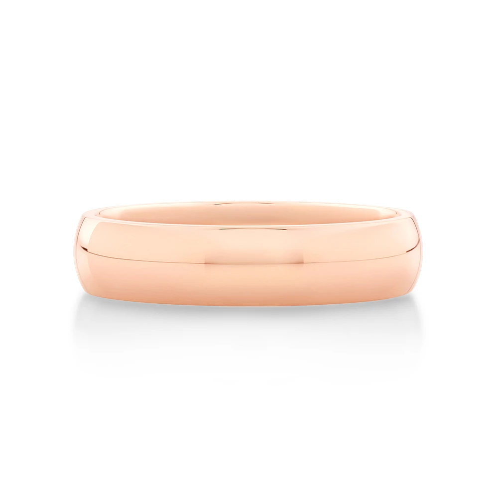 5mm High Domed Wedding Band 10kt Yellow Gold