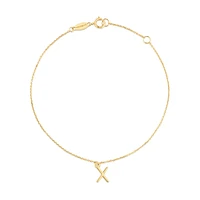 19cm (7.5") Y Initial Bracelet in 10kt Yellow Gold