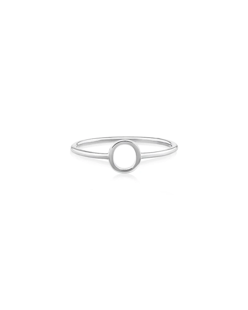 C Initial Ring in Sterling Silver