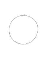 Carat TW Laboratory-Grown Diamond Tennis Necklace set in 10kt White Gold