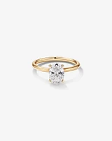 1.25 Carat TW Oval Laboratory-Grown Diamond Solitaire Engagement Ring in 14kt Yellow and White Gold