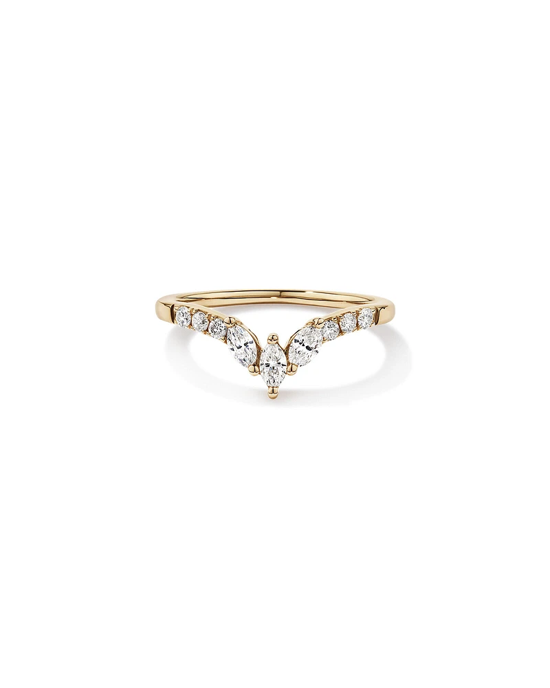 Wedding Ring with .38TW of Diamonds in 14k Yellow Gold