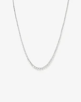 10.00 Carat TW Graduated Diamond Riviera Tennis Necklace in 18kt White Gold