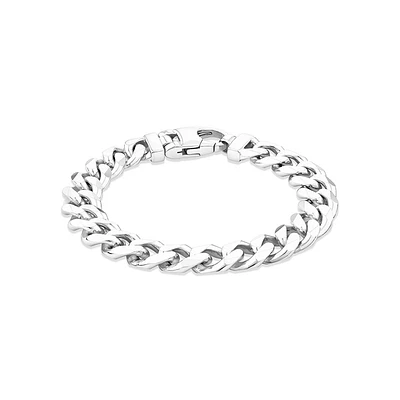 11.3mm Curb Bracelet in Sterling Silver