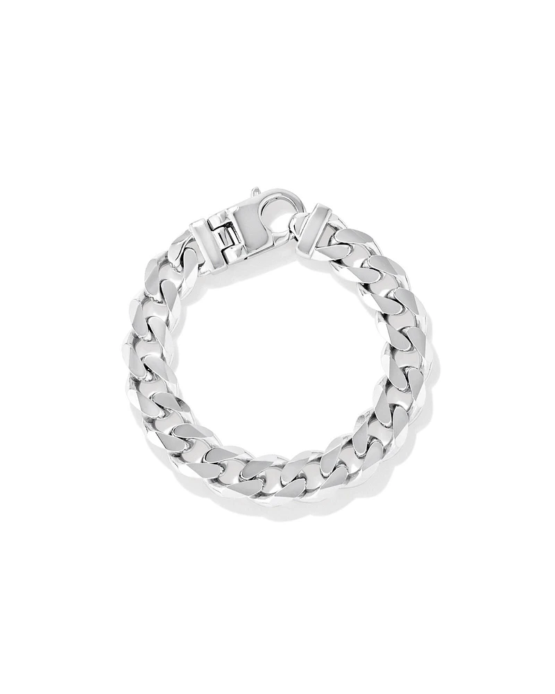 13mm Curb Bracelet  in Sterling Silver