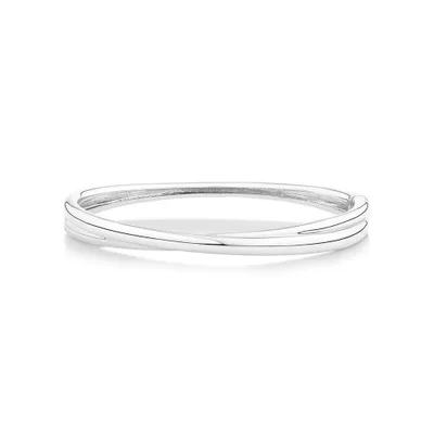 61mm Oval Bold Link Bangle in Sterling Silver