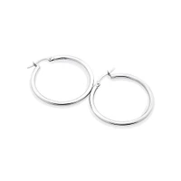 25mm Hoop Earrings in 10kt Rose Gold