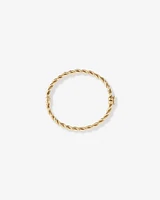 Croissant Twist 60cm Hollow Bangle in 10kt Yellow Gold