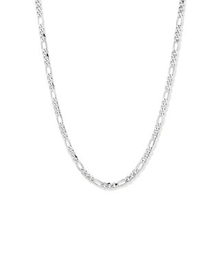 55cm (22") 5.75mm Width Figaro Chain Necklace in Sterling Silver