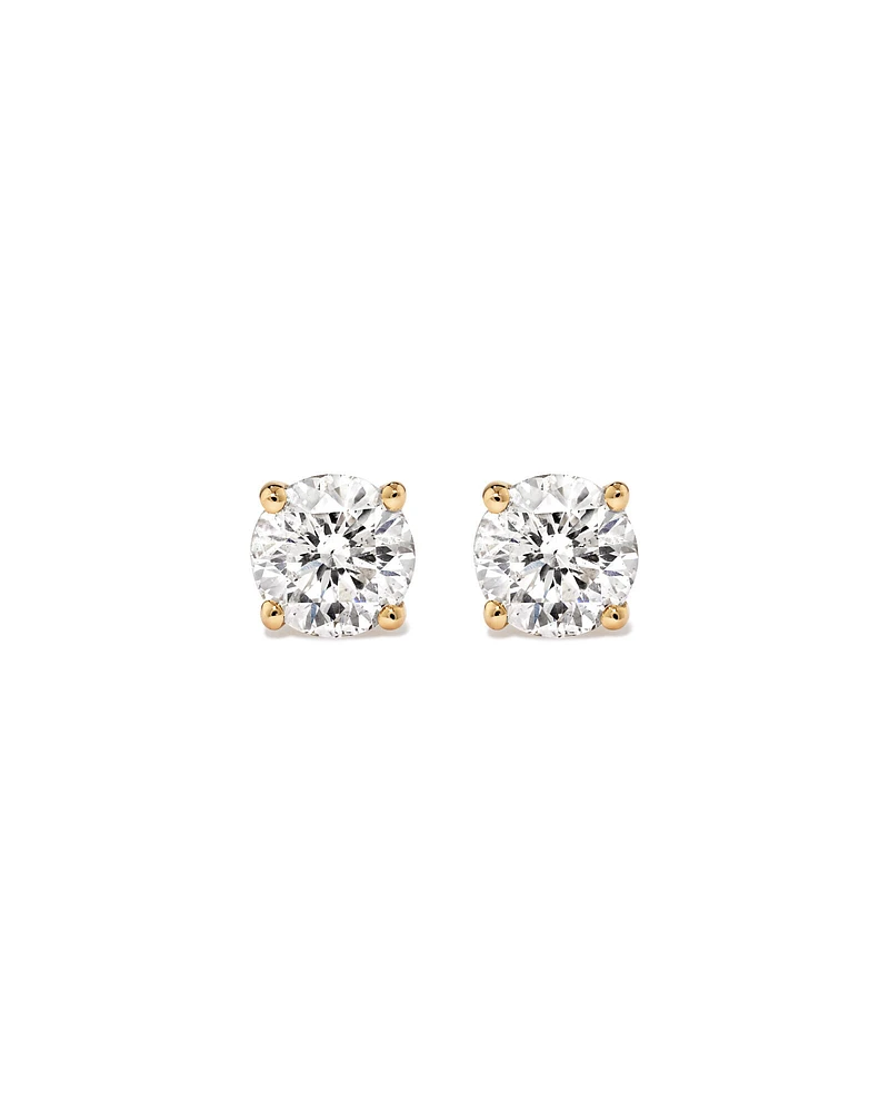 Carat TW Diamond Solitaire Stud Earrings in 18kt White Gold