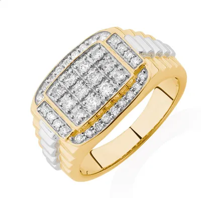 Ring with 1 Carat TW of Diamonds 10kt Yellow & White Gold