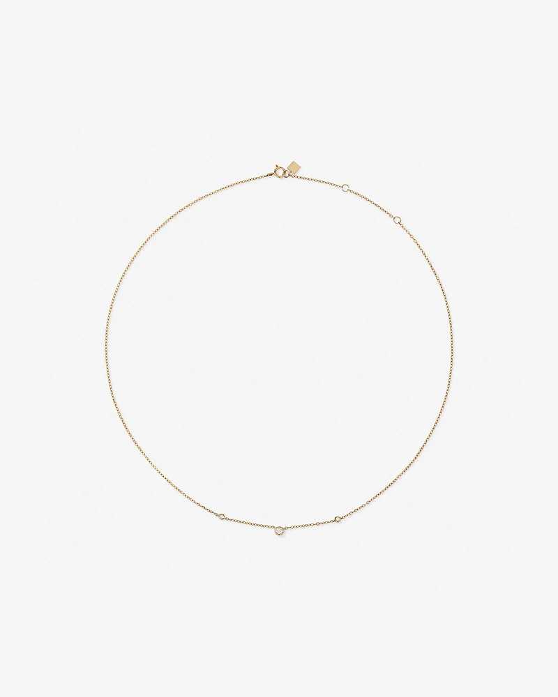 Necklace with 0.10 Carat TW of Diamonds in 10kt Yellow Gold