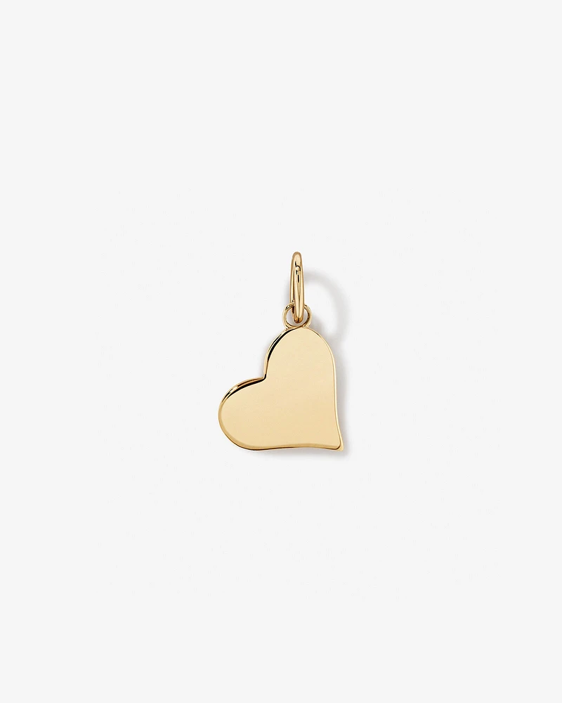 Pendentif cœur d'amour gravable en or jaune 10 carats