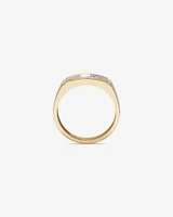 Men's Ring with a Diamond in 10kt Yellow Gold