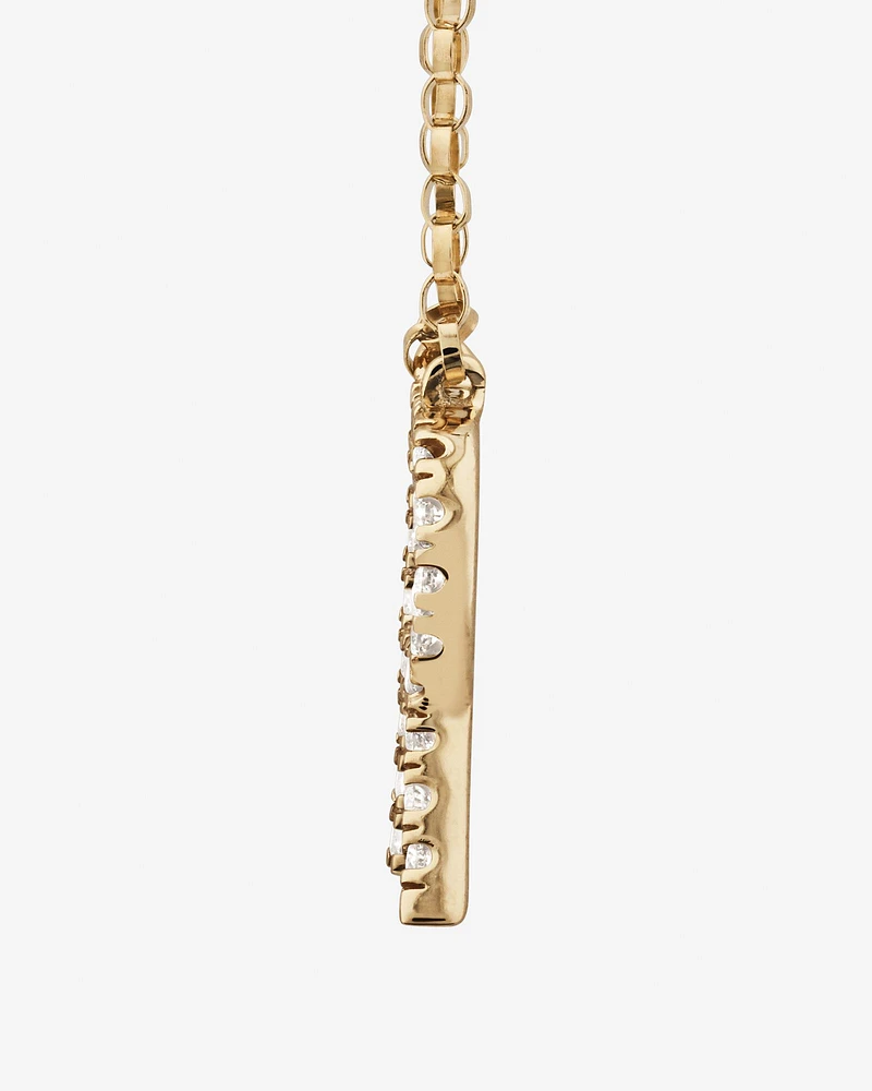 "K" Initial Necklace with 0.10 Carat TW of Diamonds in 10kt Yellow Gold