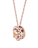 Pendant with Morganite & Carat TW of Diamonds in 10kt Rose Gold