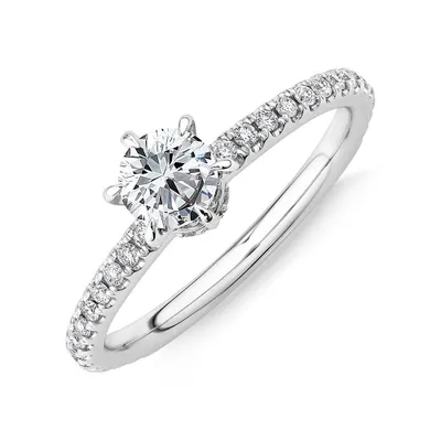 Sir Michael Hill Designer Engagement Ring with Carat TW of Diamonds 18kt White Gold