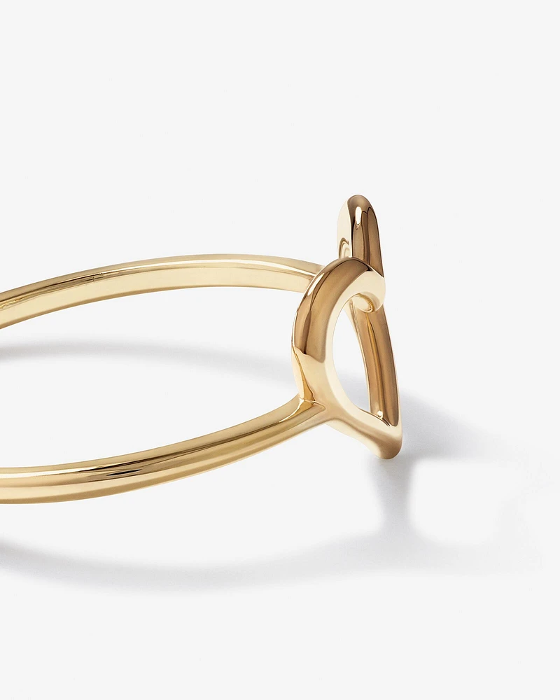 Open Heart Ring in 10kt Yellow Gold