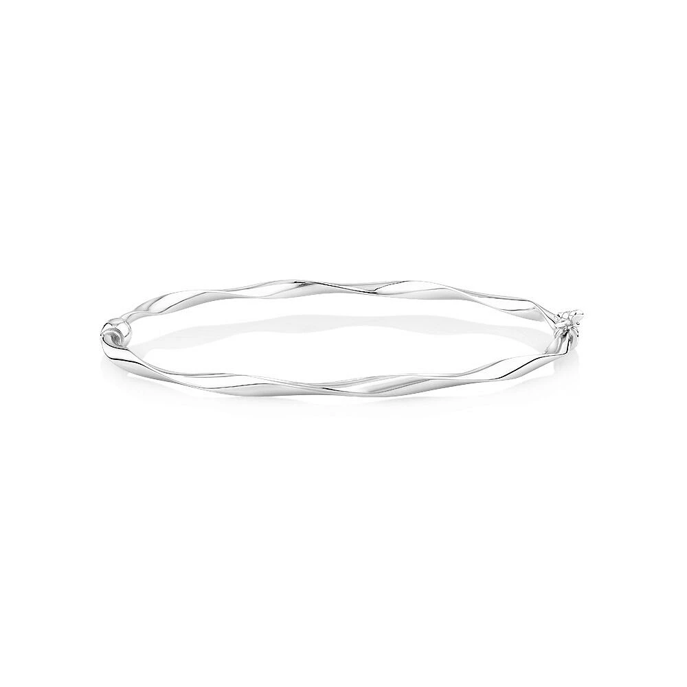 60mm Hollow Twist Bangle In 10kt Yellow Gold