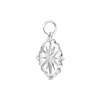 Star Motif Pendant with Diamonds in Sterling Silver