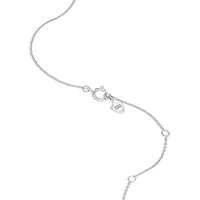 Collier pendentif cœur pavé de diamants en argent sterling