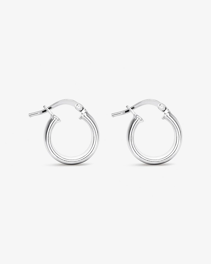 Boucles d'oreilles créoles de 10mm en argent sterling