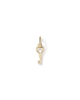 Love Heart Key Pendant in 10kt Yellow Gold